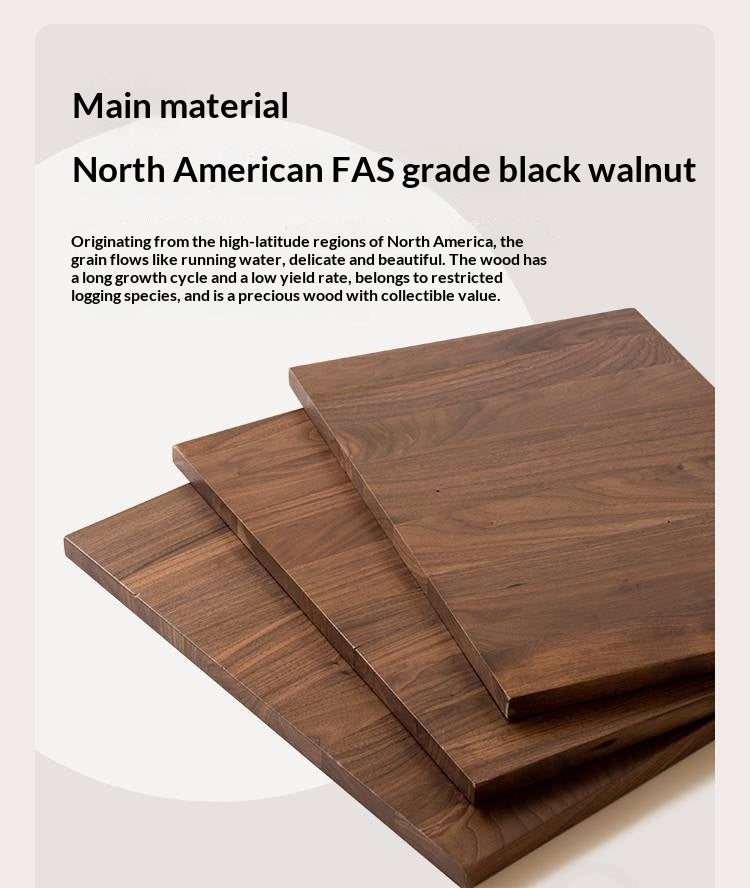 Black Walnut Solid Wood Modern Coffee Table