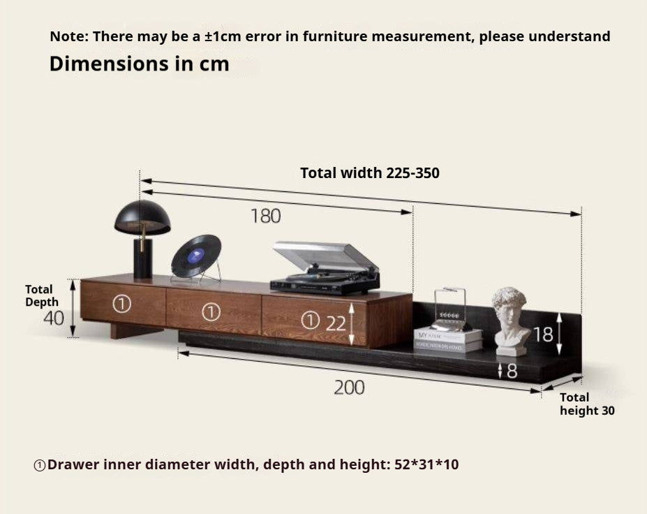 Ash Solid Wood Modern Simple Floor TV Cabinet