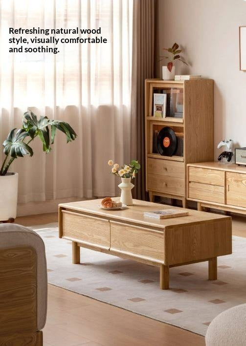 Ash, Oak Solid Wood Solid Wood Coffee Table