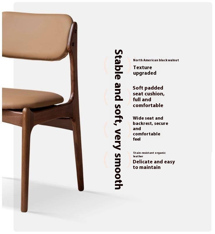 Black Walnut Solid Wood Modern Dining Chair