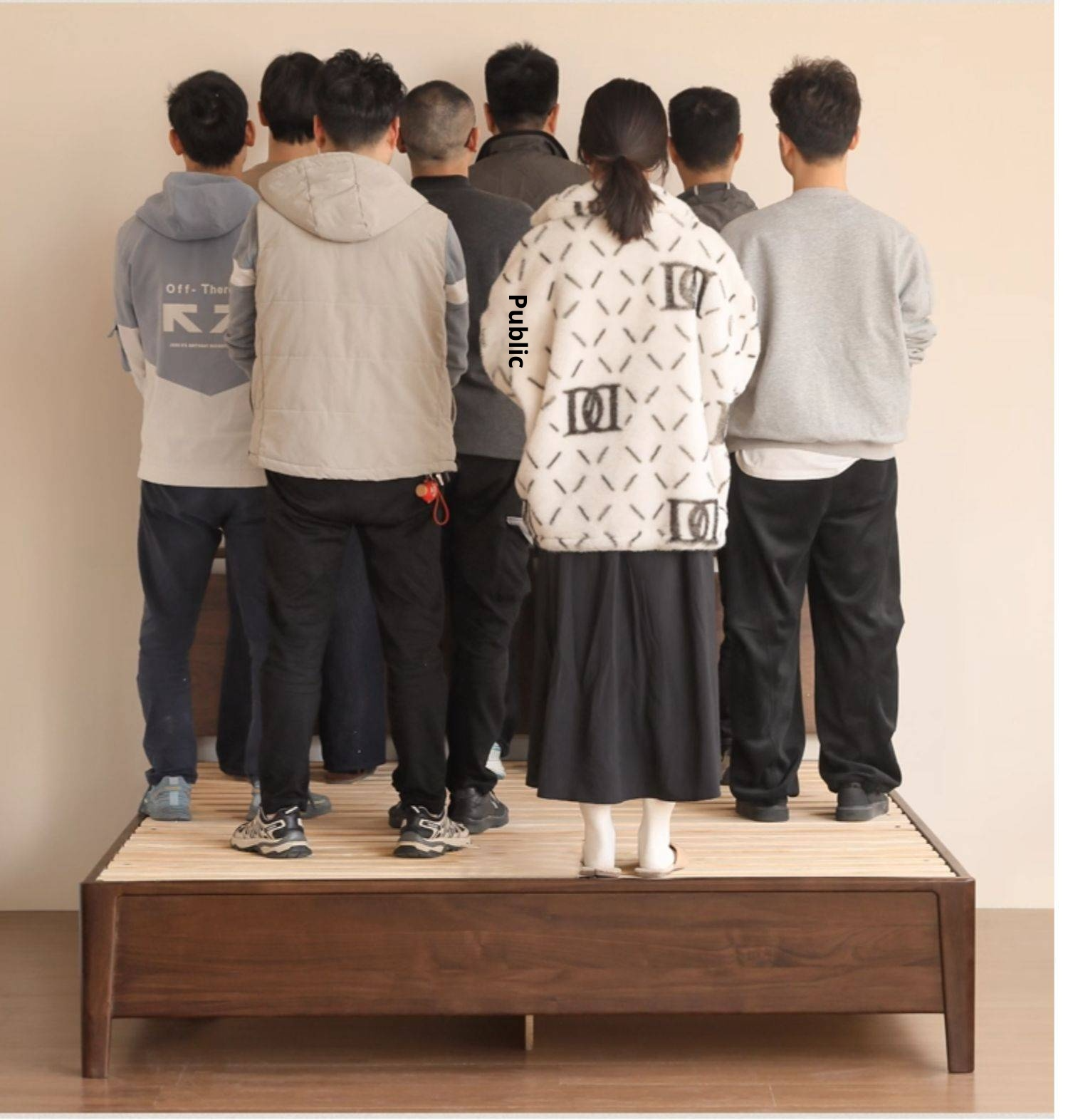 Black Walnut Solid Wood Light Luxury Box Bed