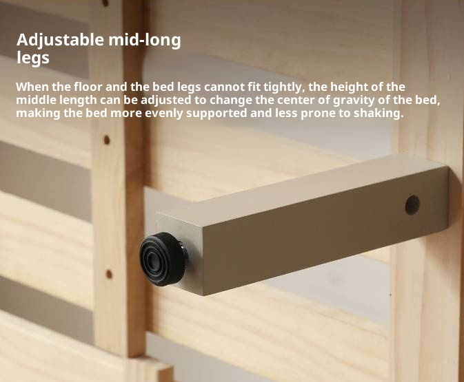 Poplar Solid Wood Floating Bed with Lights, Modern Minimalist