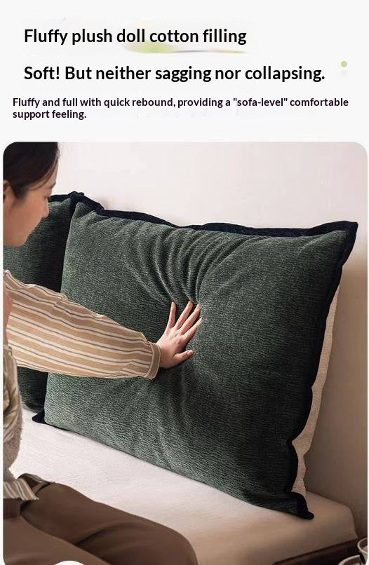 Vintage Style Bed Headboard Pillow with High Backrest Support
