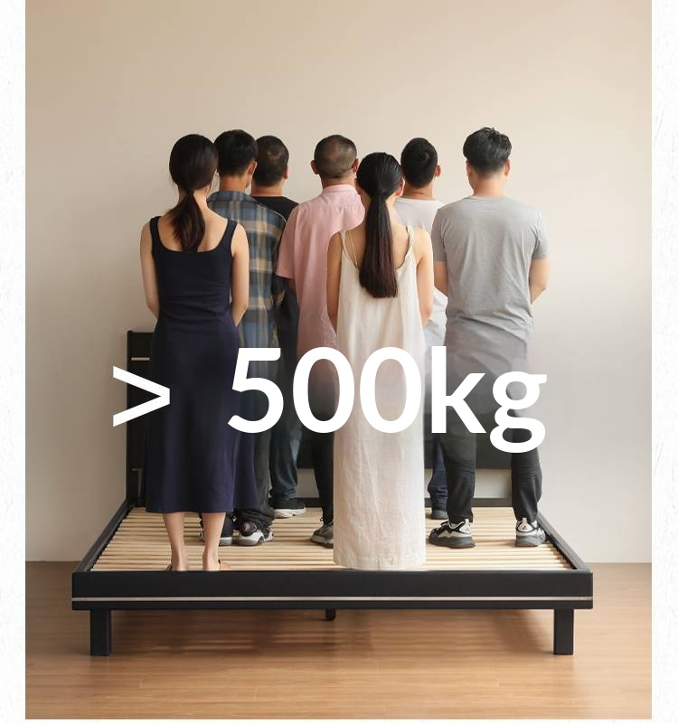 Poplar, Ash Solid Wood Large Board High Headboard Double Household Large Bed