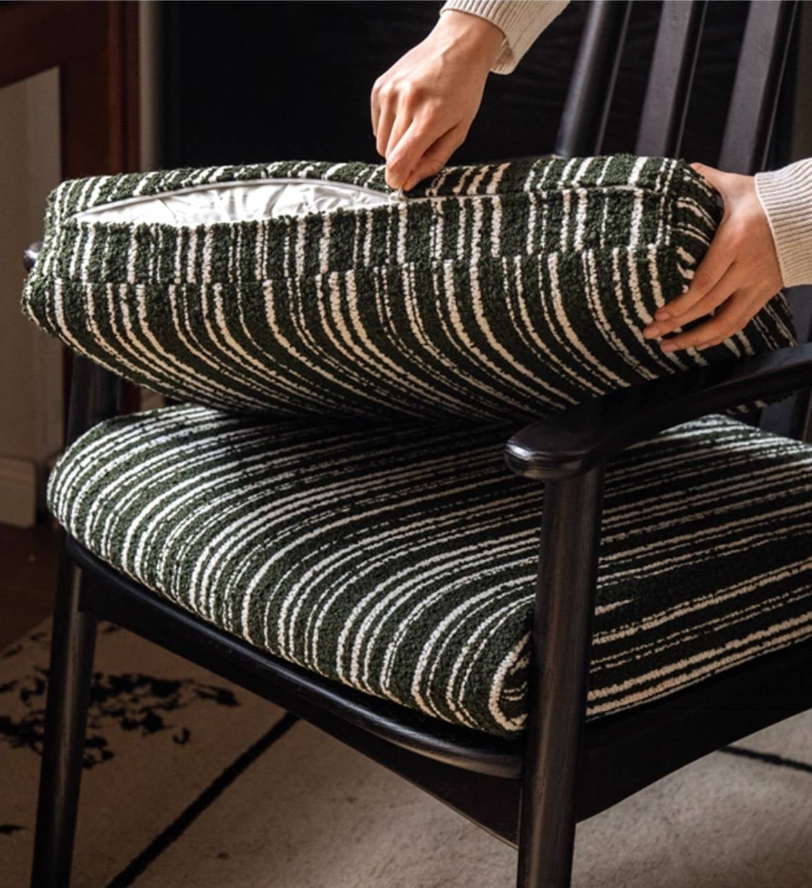 Ash Solid Wood Antique Style Soft Armchair