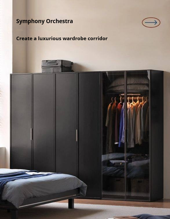 Pine Solid Wood Wardrobe Modern Simple