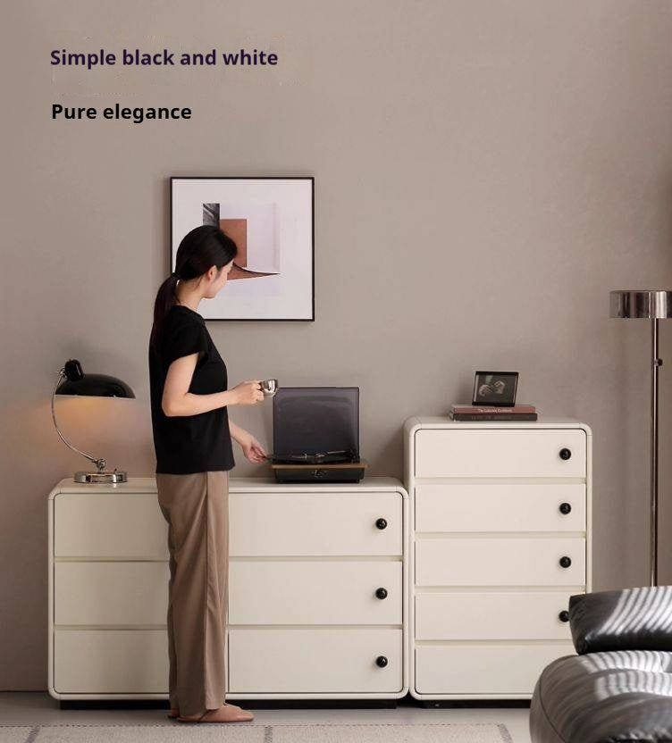 Solid Rubberwood Modern Drawer Chest