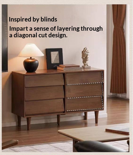 Solid Rubberwood Antique Style Chest of Drawers