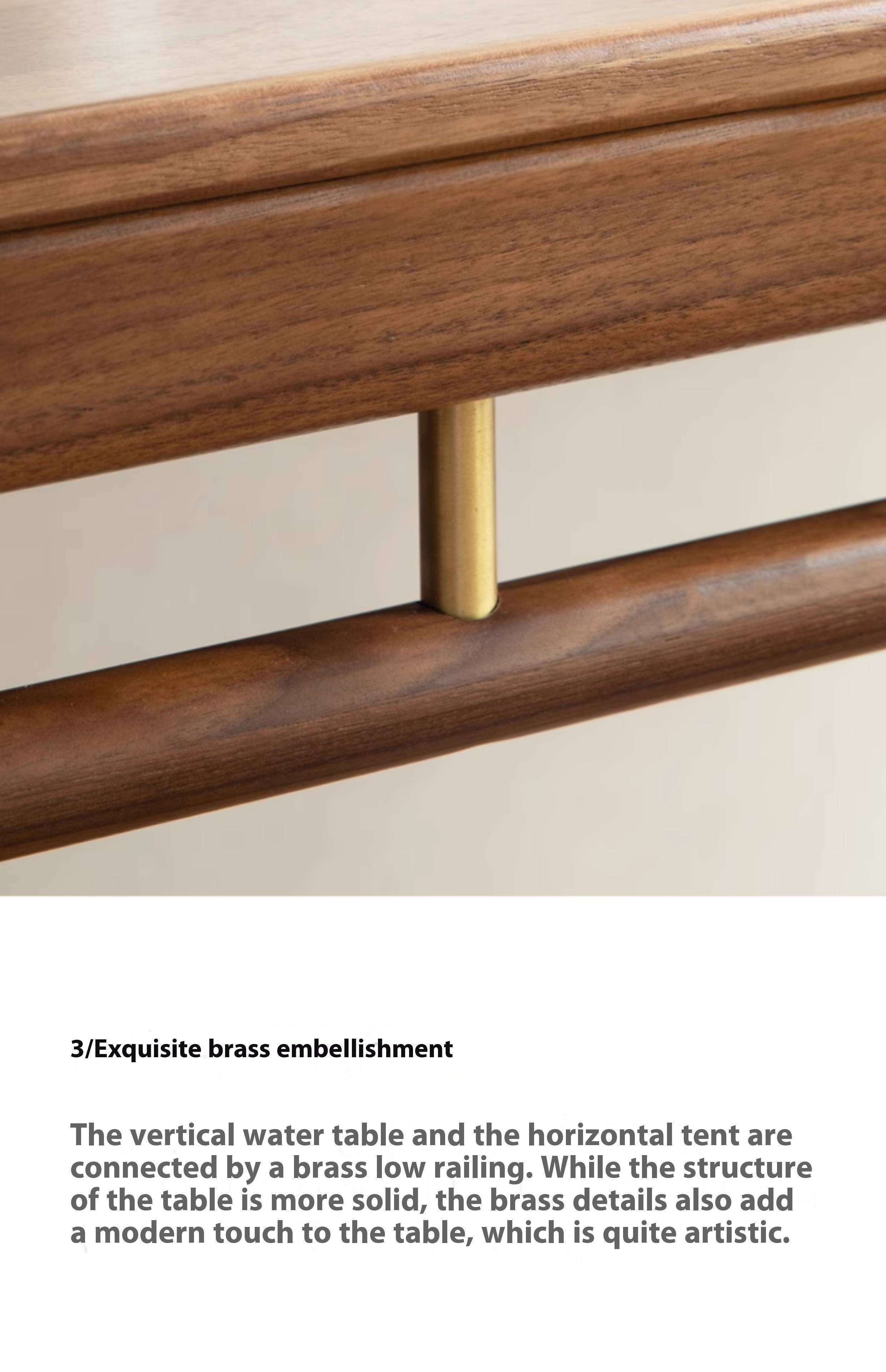 Black Walnut Solid Wood Rectangular Dining Table