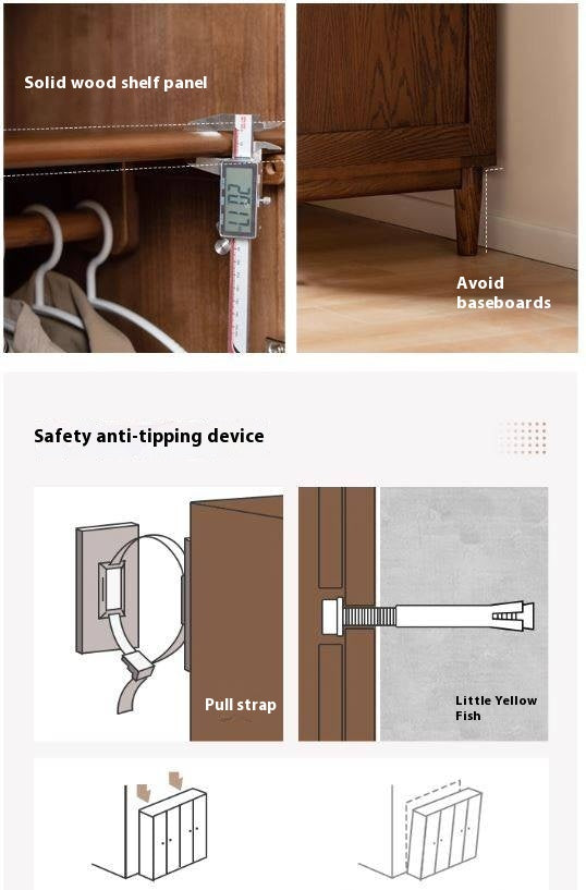 Oak Solid Wood Modern Off-Floor Wardrobe.