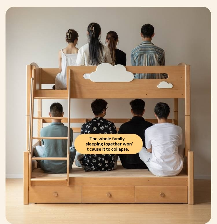 Beech Solid Wood Children's Bunk Bed