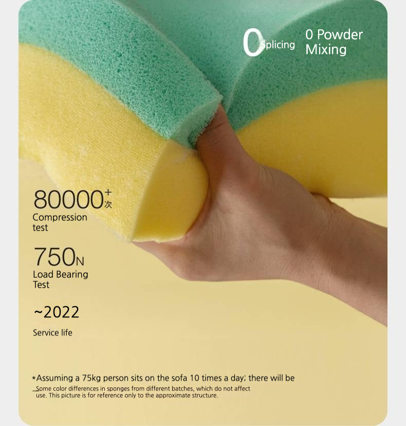 High-Back Modern Fabric Sofa with Scratch-Resistant Upholstery