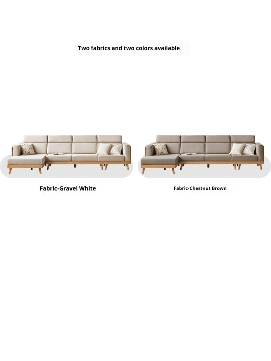 Ash Solid Wood Fabric Sofa.
