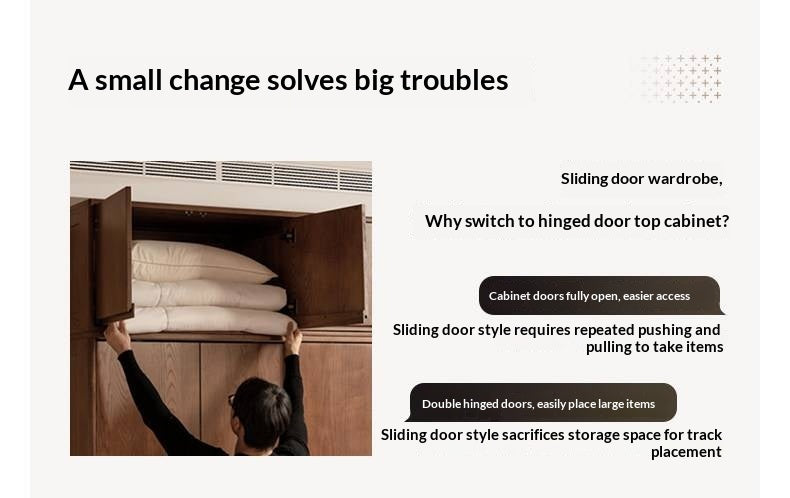 White Ash, Ash, Oak Solid Wood Wardrobe With Sliding Doors