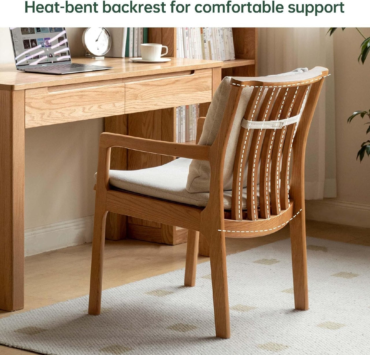 Cherry Wood Solid Wood dual-use Study Dining Office chair