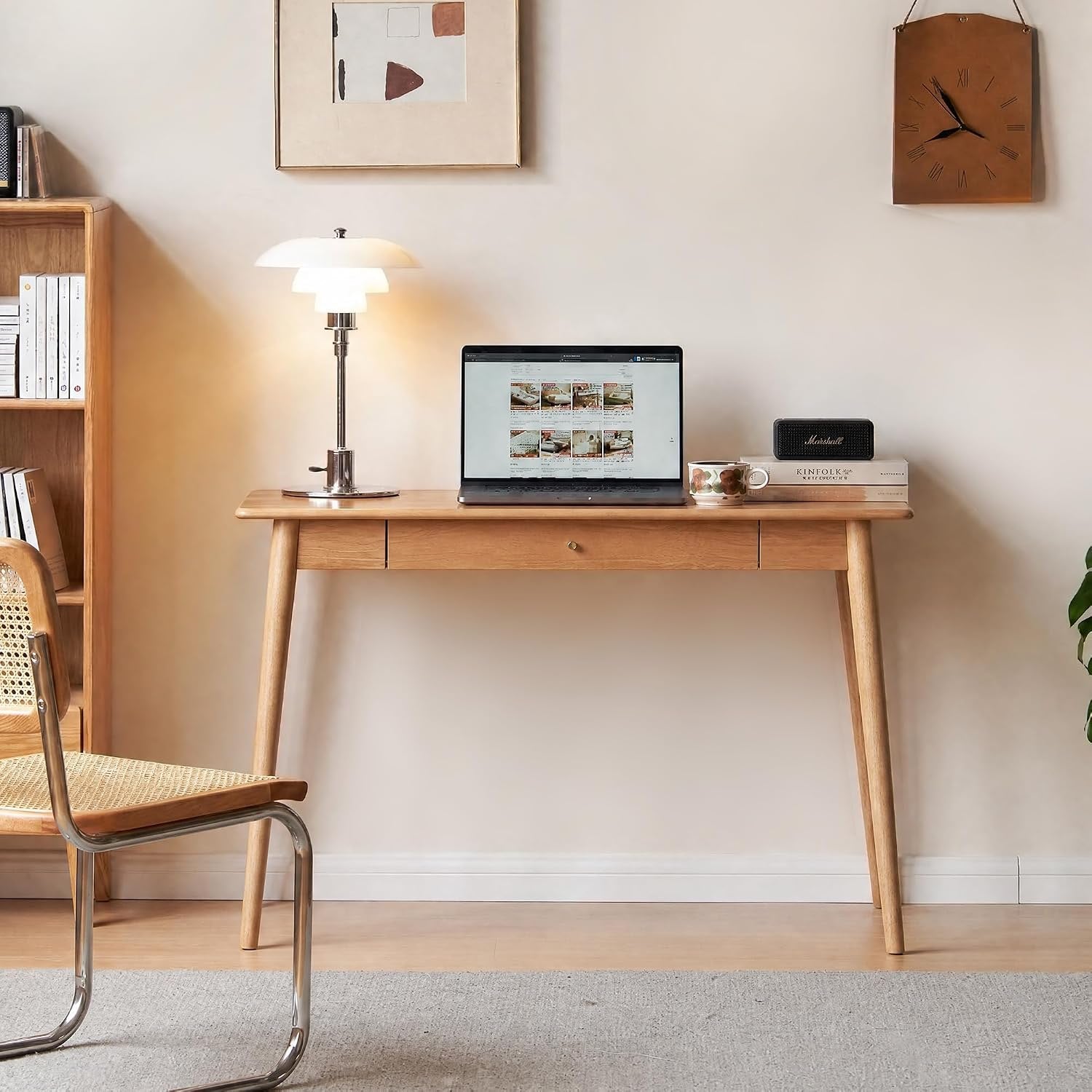 Solid Rubberwood Office Desk