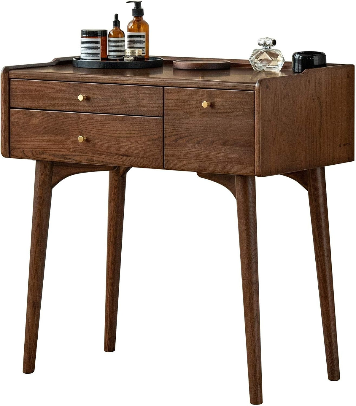 Black Walnut, Ash Solid Wood, Rubberwood Vanity Table