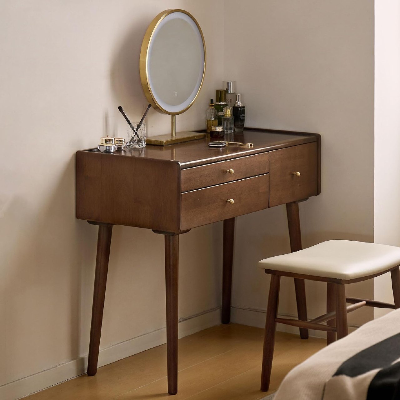Ash Solid Wood, Rubberwood Vanity Table