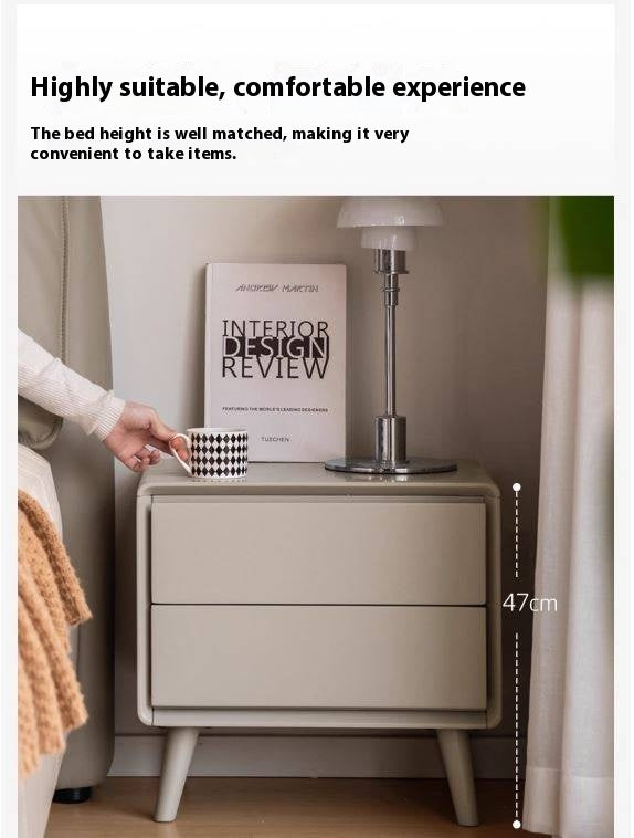 Tulipwood Solid Wood, Solid Rubberwood Modern Nightstand.