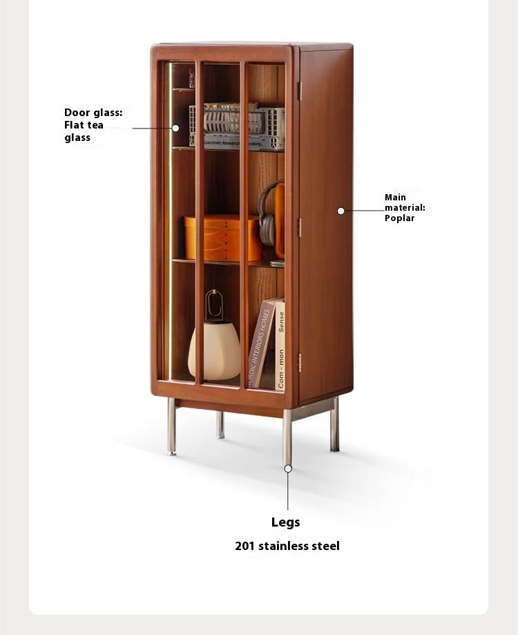 Poplar Solid Wood Bauhaus Style Side Cabinet.