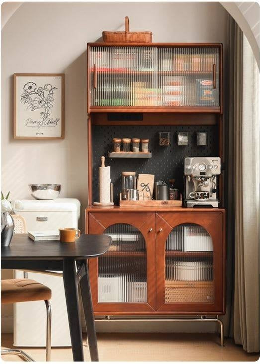 Poplar Solid Wood Style Retro Sideboard