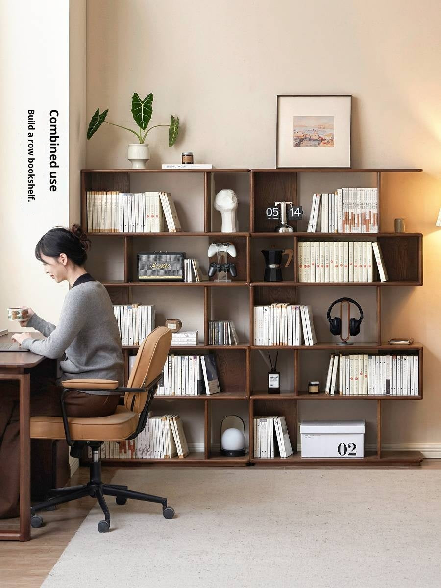 Oak Solid Wood Antique Bookshelf