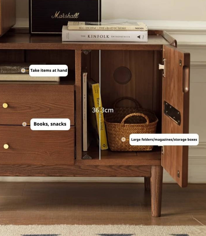 Ash Solid Wood Expansion Office Desk Corner Table