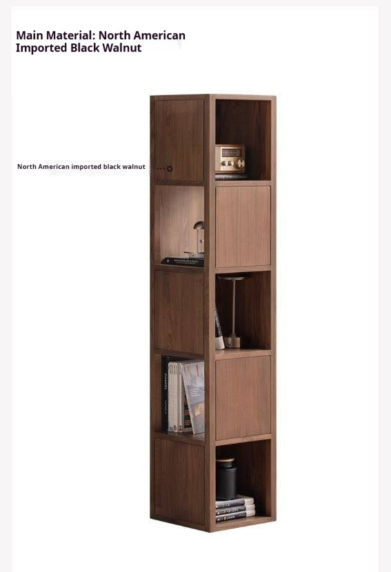 Black Walnut, Oak Solid Wood Bookshelf