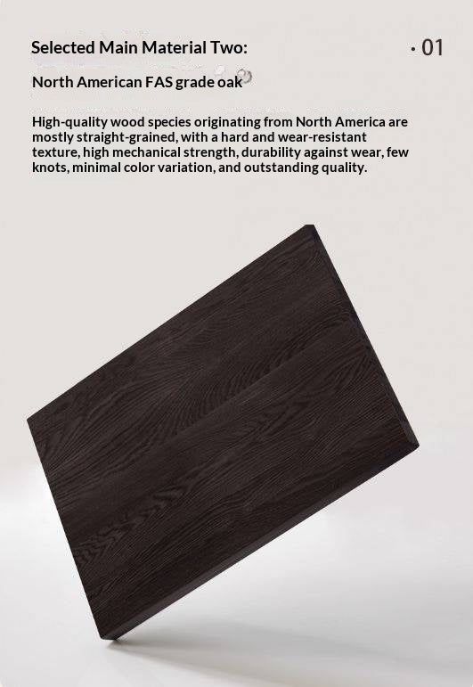 Black Walnut Solid Wood Light Luxury Style Dining Table