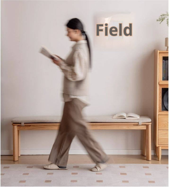 Ash, Oak Solid Wood Modern Long Bench