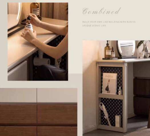 Black Walnut, Poplar Solid Wood Vanity Table Modern Italian Design