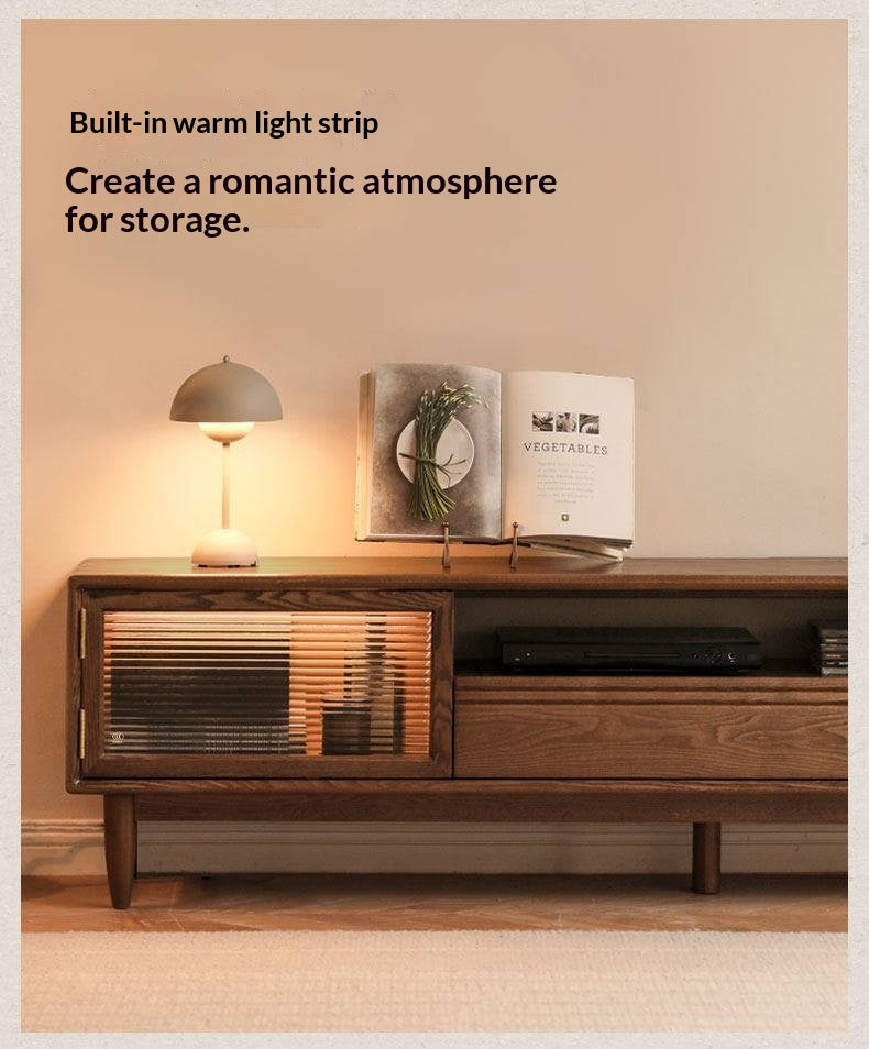 Ash Solid Wood Modern Minimalist TV Stand