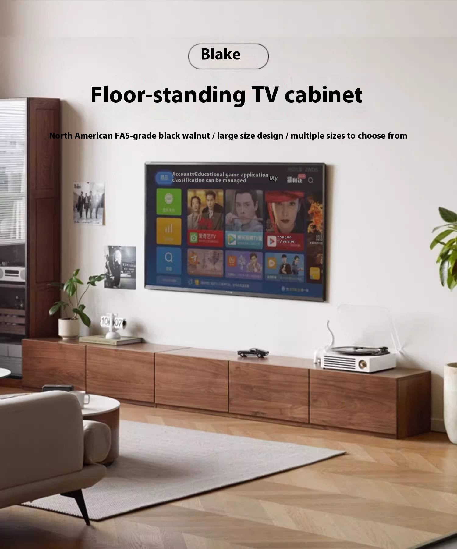 Oak, Tulip Tree, Poplar, Black Walnut Solid Wood TV Stand