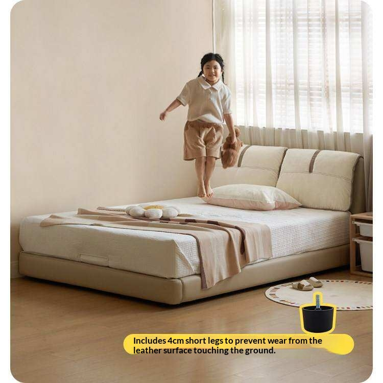 Kids Upholstered Montessori Platform Bed with Removable Washable Cover