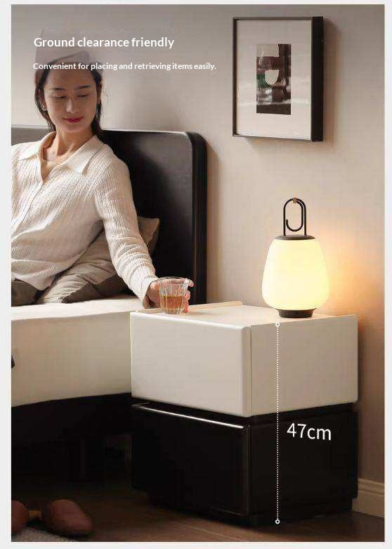 Solid RubberWood Modern Nightstand