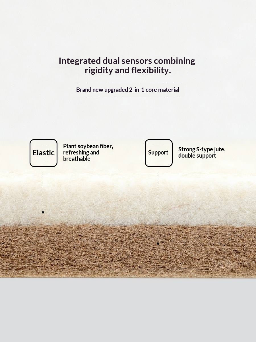 Zero-Glue Soy Fiber Mattress — Independent Spring Model, Thick Latex Support Mattress