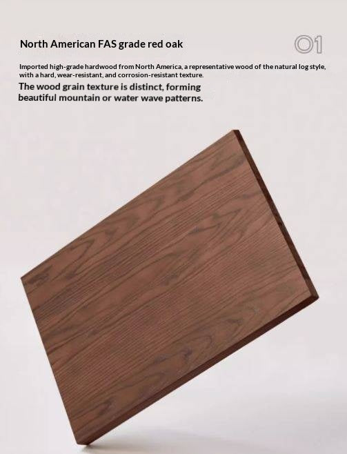 Oak Solid Wood Corner Desk Bookshelf