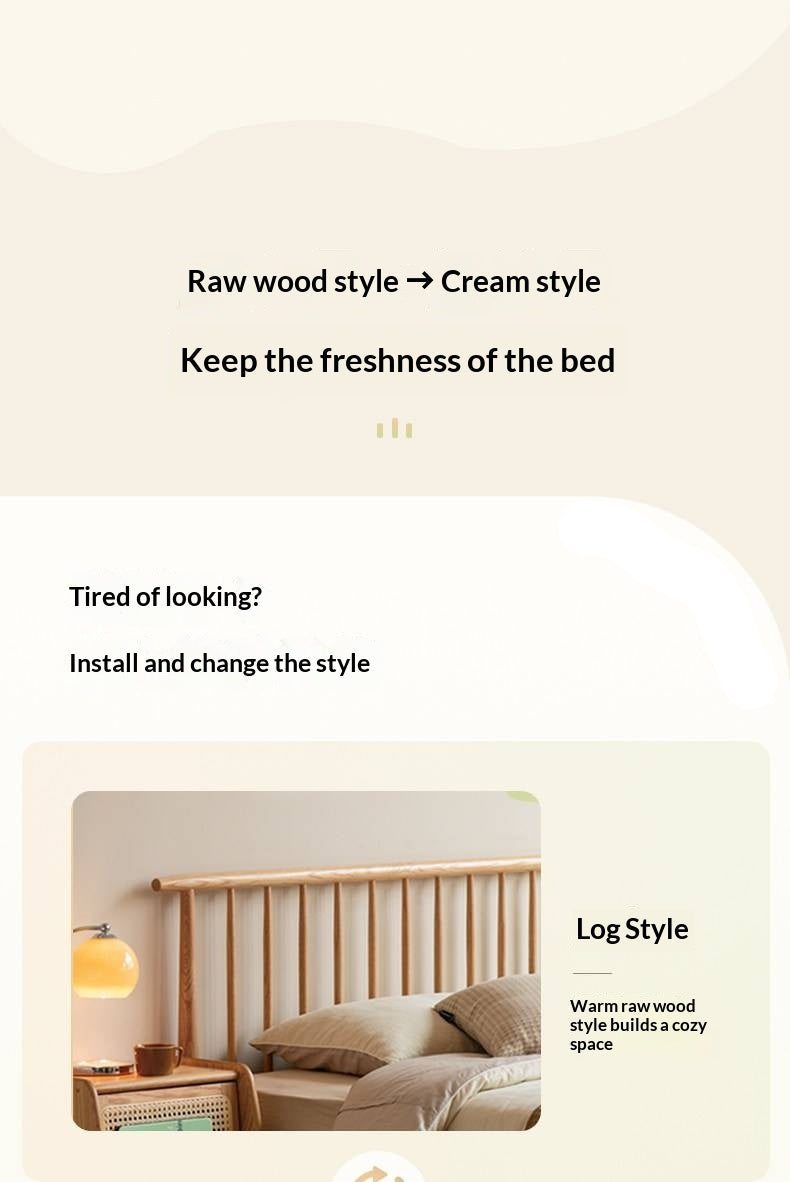 Headboard Backrest Cushion with Creamy White Leather