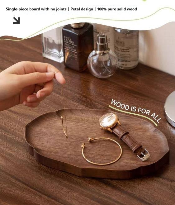 Black Walnut, Cherry Solid Wood Tray Storage Plate