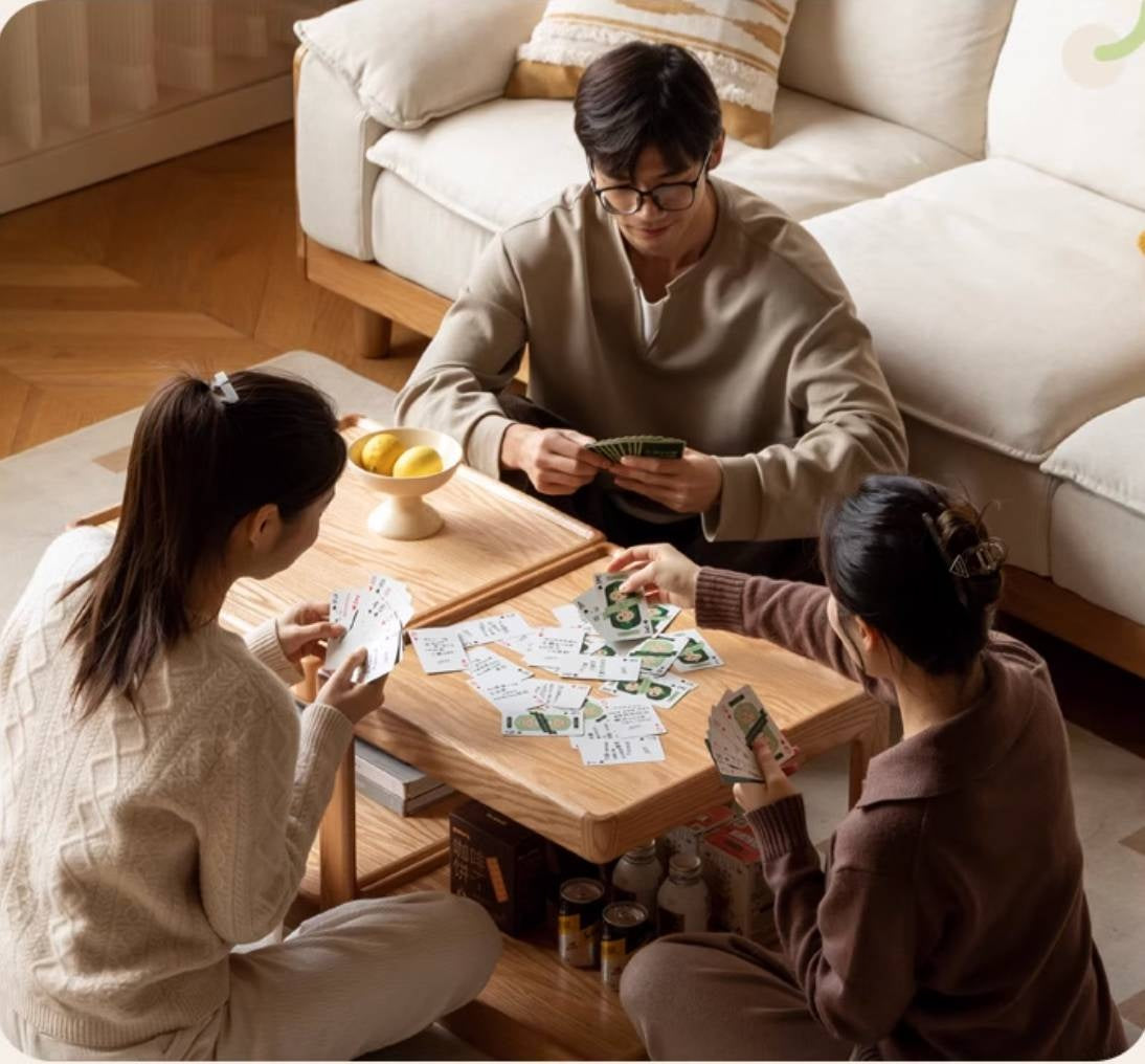 Oak Solid Wood Square Coffee Table Module Combination