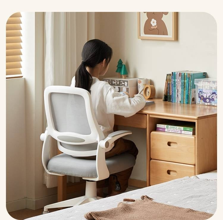 Children's Study Chair With Adjustable Backrest And Lifting Mechanism