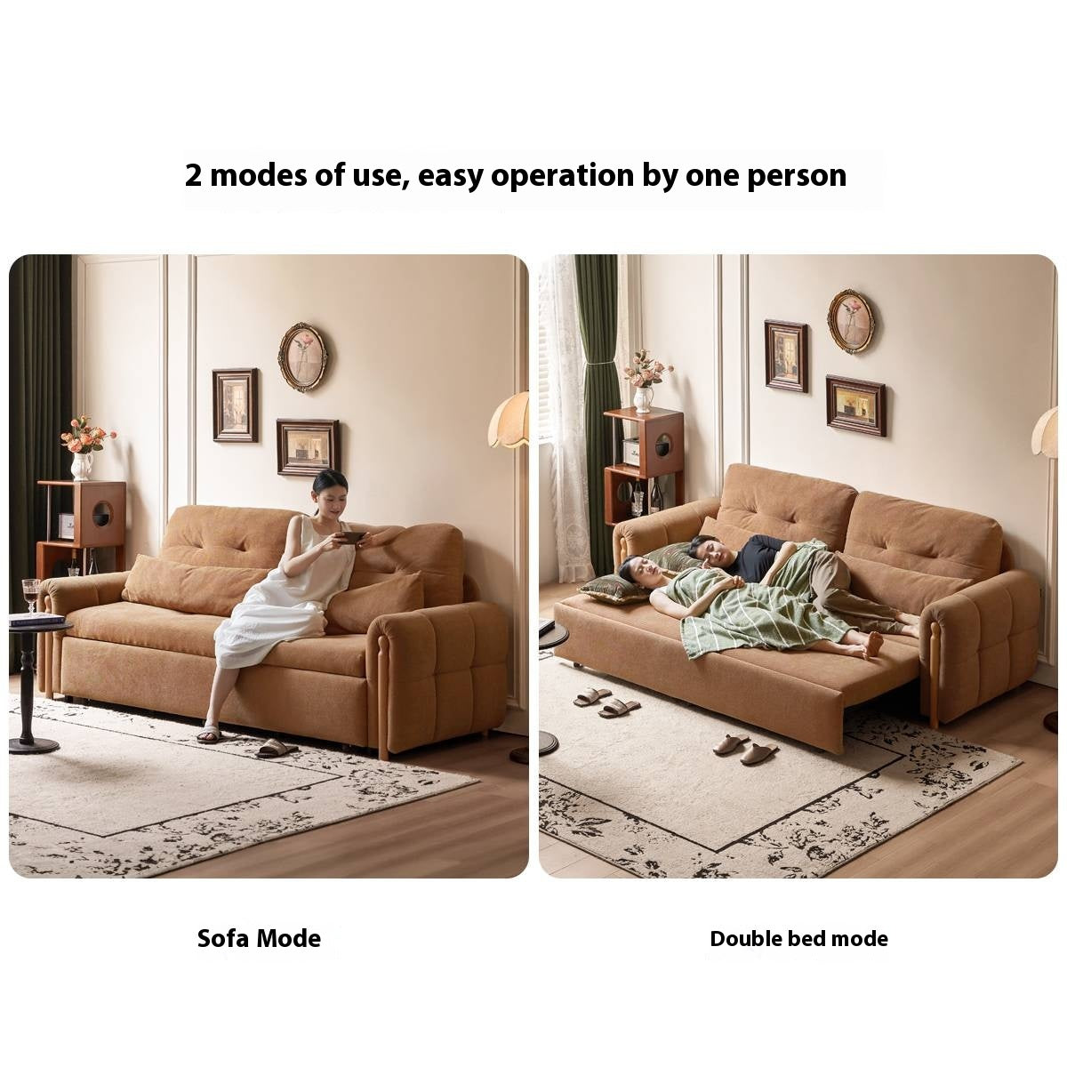 Fabric retractable Sofa Bed