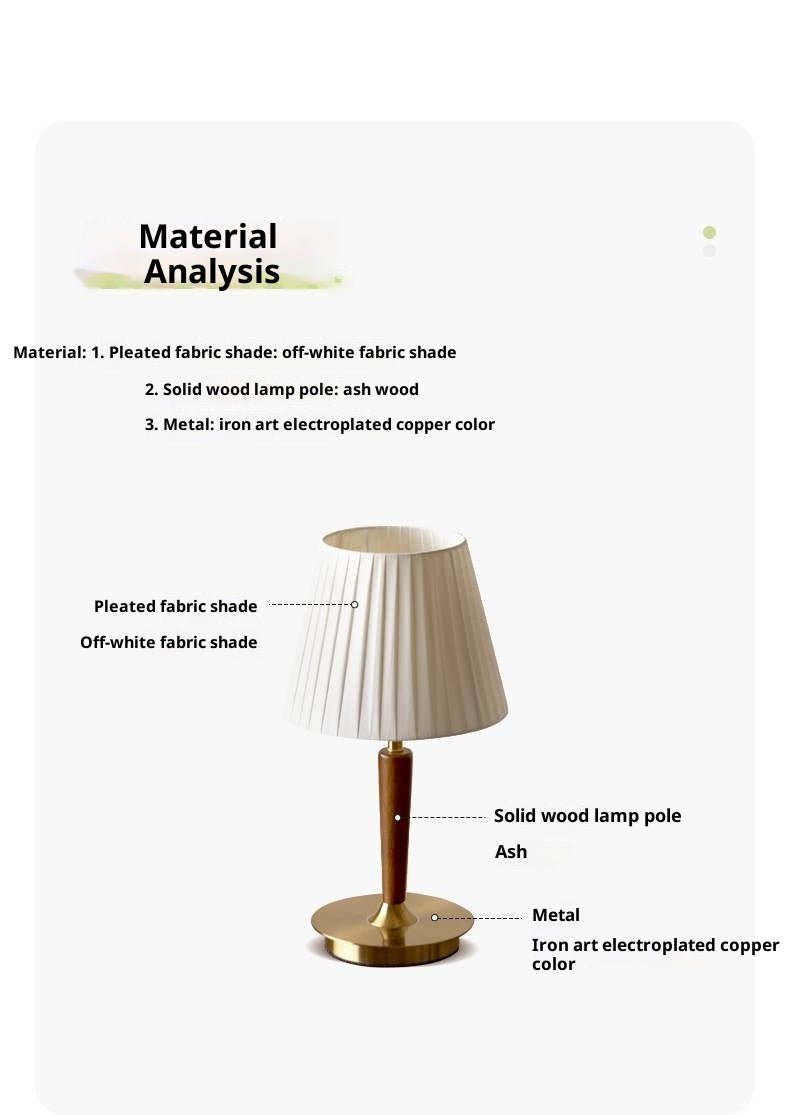 Ash Solid Wood Japanese Style Luxury Lamp