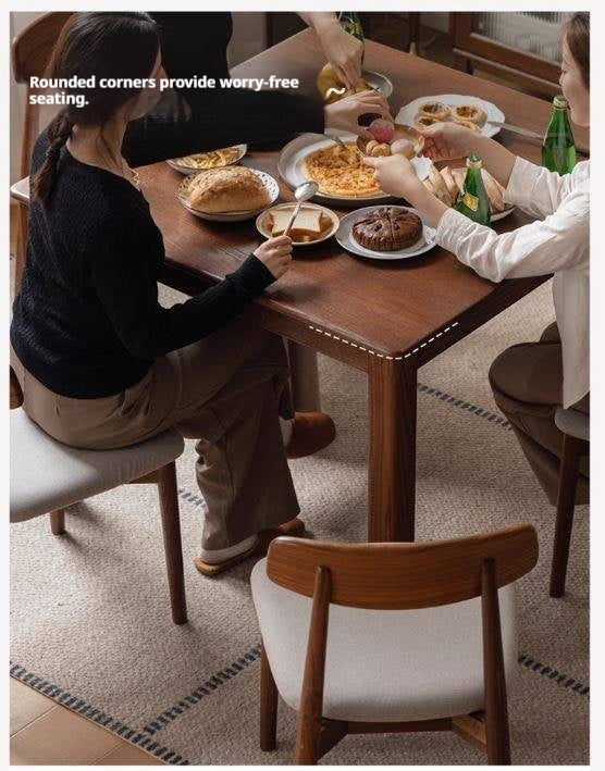 Oak Solid Wood Square Dining Table
