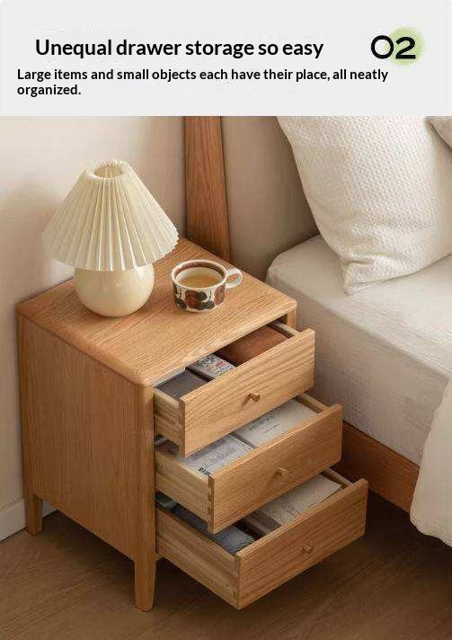 Black Walnut, Oak, Rubberwood Cherry Solid Wood Nightstand