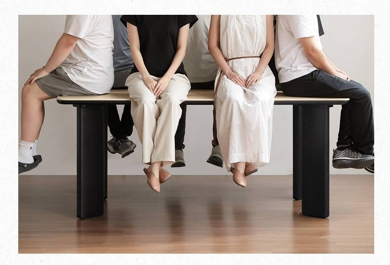 Oak Solid Wood Modern Cave Stone Rock Plate Dining Table