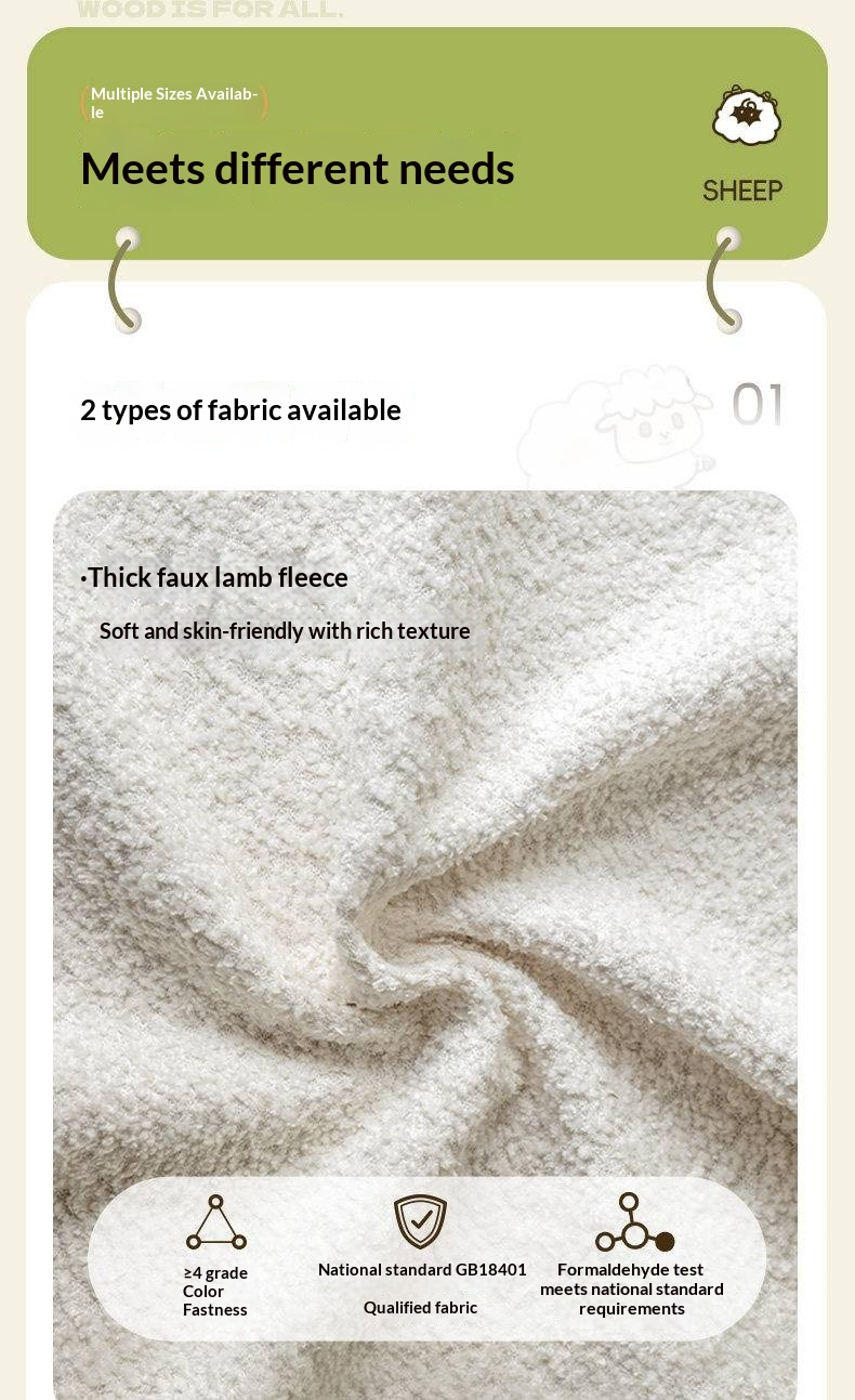 Cherry Solid Wood Upholstered Bed — Platform Bed, Headboard-Free Bed Floor Style, Simple Floating Bed