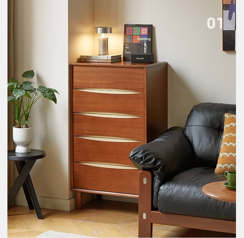 Poplar Solid Wood Vintage Style Side Cabinet.