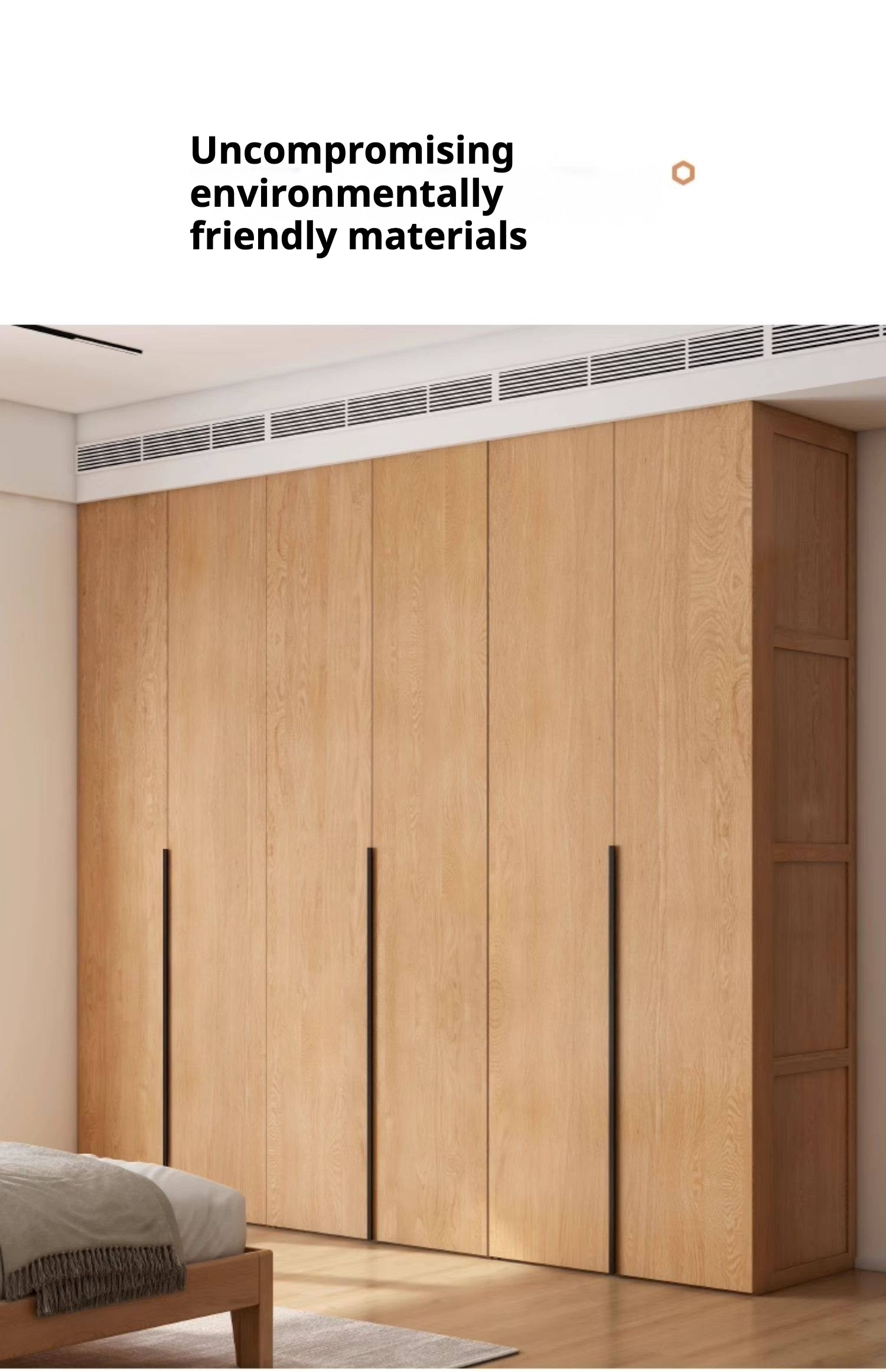 Oak Solid Wood Wardrobe.