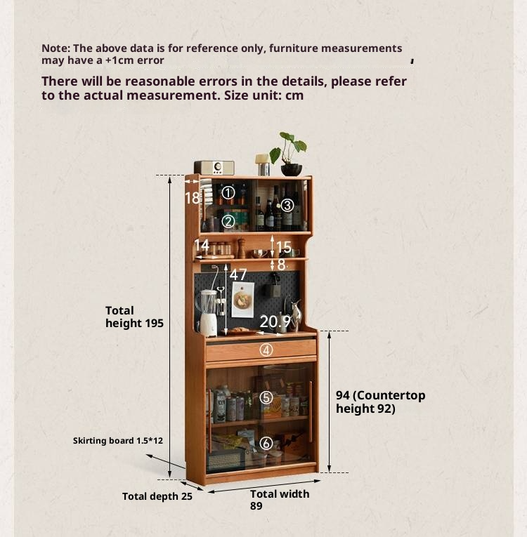 Cherry Solid Wood Ultra-thin Sideboard